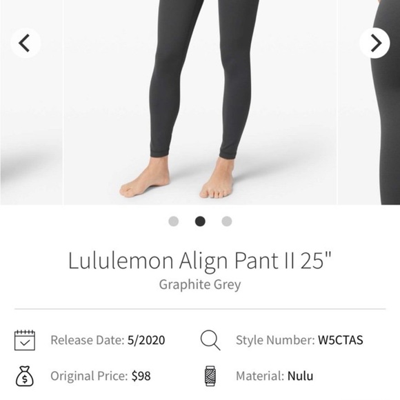 Lululemon align leggings 25" - graphite grey - Picture 5 of 8